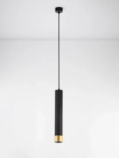 Nova Luce 9911530 PICTO Pendelleuchte 40 1-flammig Schwarz Gold GU10