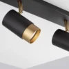 Nova Luce 9111435 POGNO Deckenleuchte 3-flammig Schwarz Gold GU10