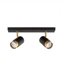 Nova Luce 9111434 POGNO Spotleuchte 2-flammig Schwarz Gold GU10