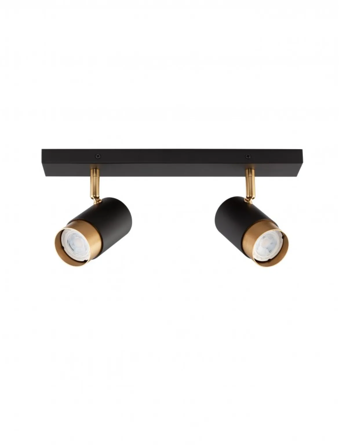 Nova Luce 9111434 POGNO Spotleuchte 2-flammig Schwarz Gold GU10