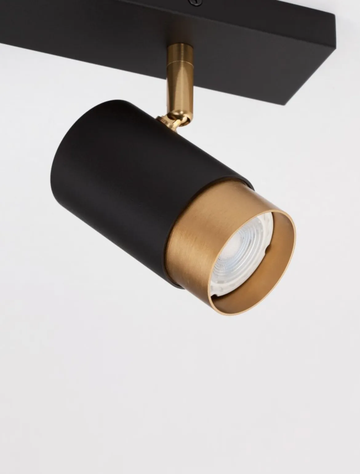 Nova Luce 9111434 POGNO Spotleuchte 2-flammig Schwarz Gold GU10