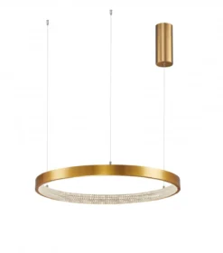 Nova Luce 9285601 PRESTON LED Pendelleuchte 60cm 3000K Antik Gold dimmbar