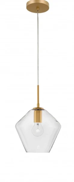 Nova Luce 9426731 PRISMA Pendelleuchte 1-flammig Gold Transparent E27