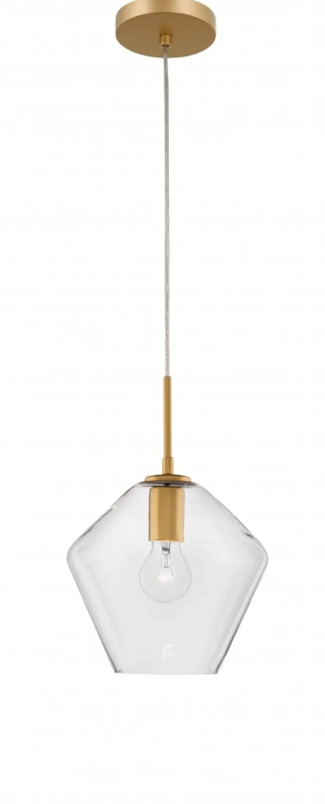 Nova Luce 9426731 PRISMA Pendelleuchte 1-flammig Gold Transparent E27
