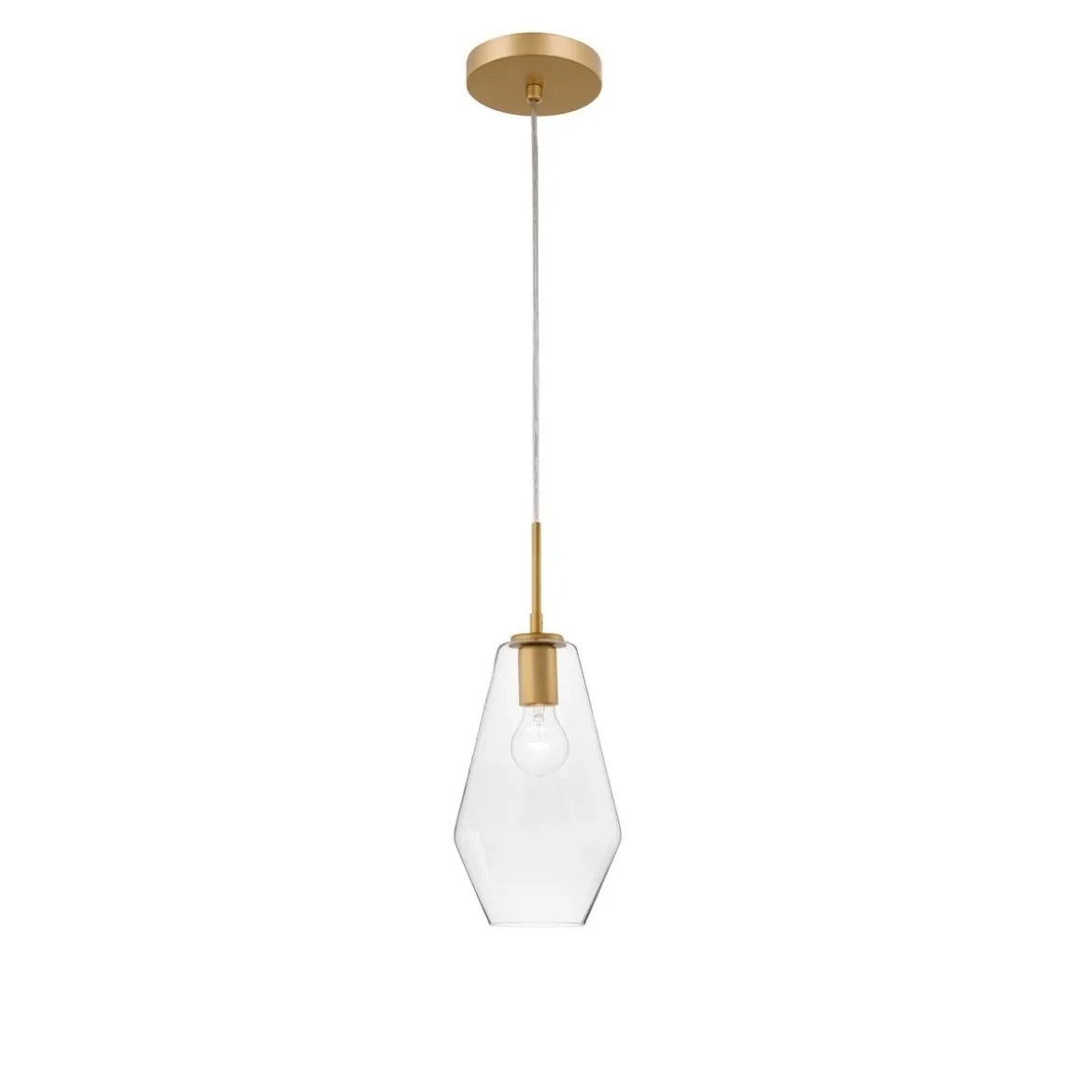 Nova Luce 9426732 PRISMA Pendelleuchte 1-flammig Gold Transparent E27
