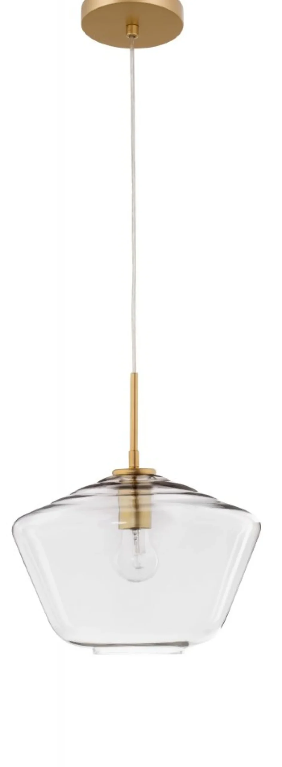 Nova Luce 9426733 PRISMA Pendelleuchte 1-flammig Gold Transparent E27