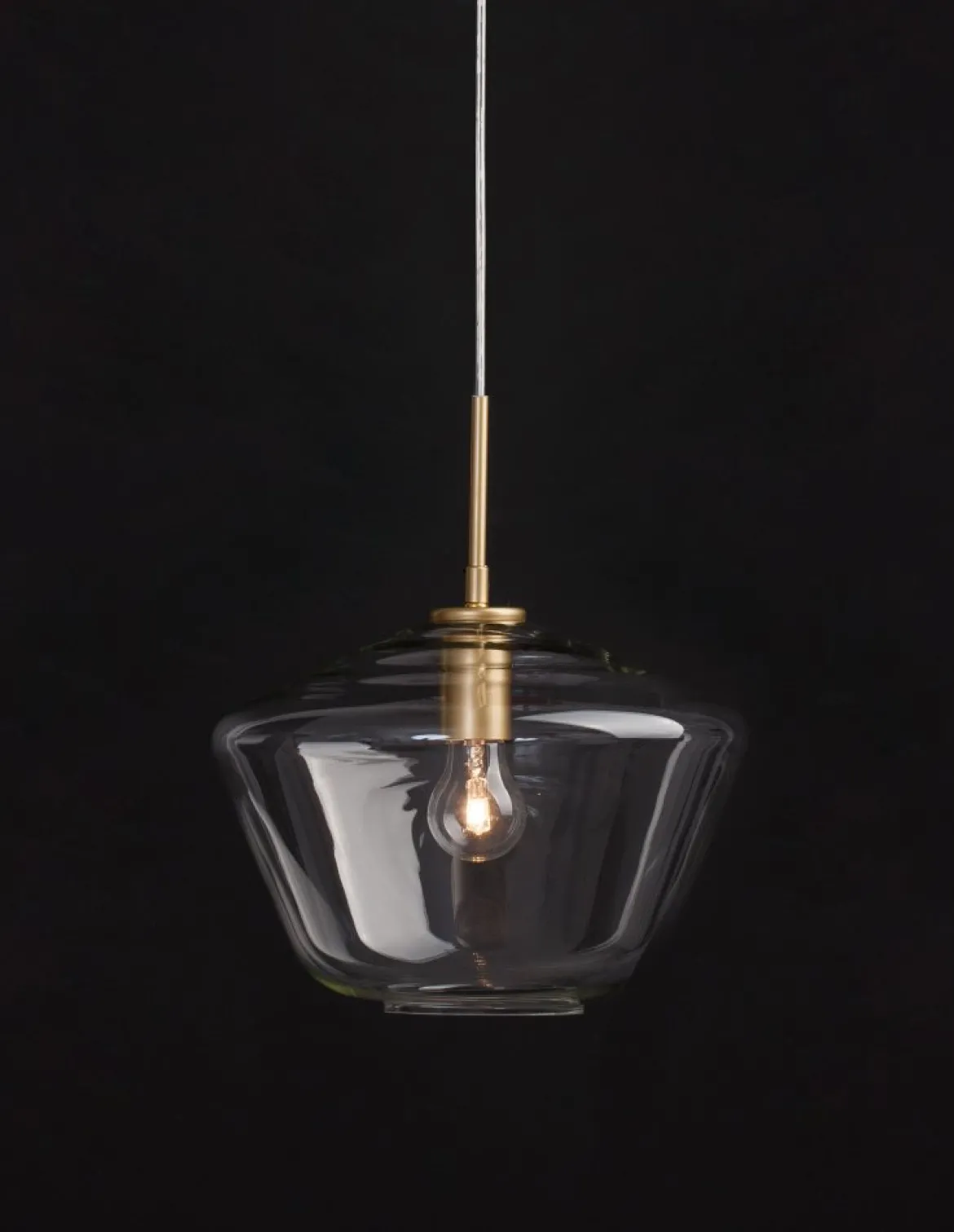 Nova Luce 9426733 PRISMA Pendelleuchte 1-flammig Gold Transparent E27