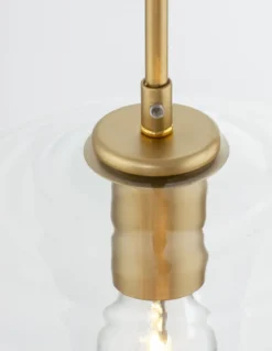 Nova Luce 9426733 PRISMA Pendelleuchte 1-flammig Gold Transparent E27