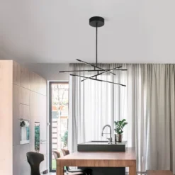 Nova Luce 9180780 RACCIO LED Pendelleuchte 8-flammig 3000K Schwarz dimmbar