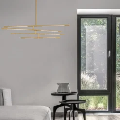 Nova Luce 9180781 RACCIO LED Pendelleuchte 8-flammig 3000K Messing Gold dimmbar