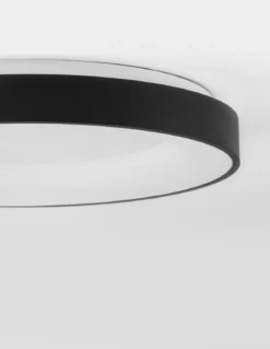 Nova Luce 9353853 RANDO THIN LED Deckenleuchte 60cm 3000K Schwarz dimmbar