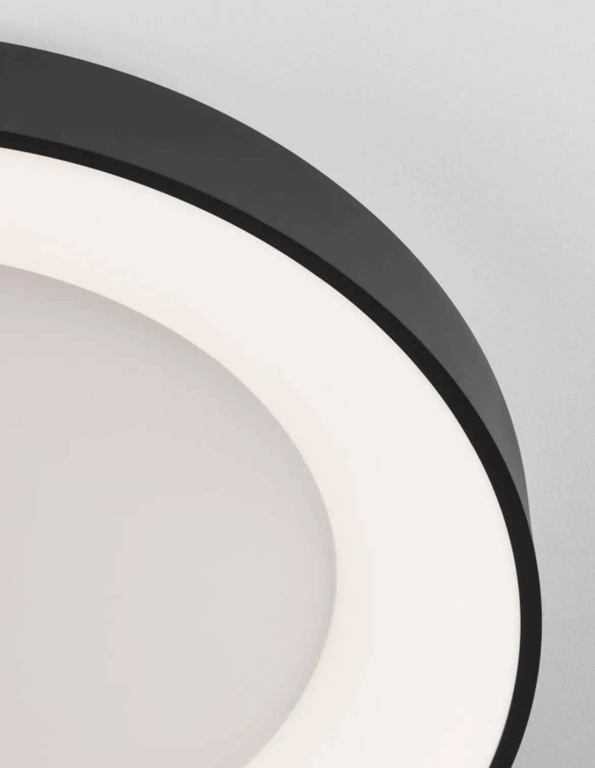 Nova Luce 9353853 RANDO THIN LED Deckenleuchte 60cm 3000K Schwarz dimmbar