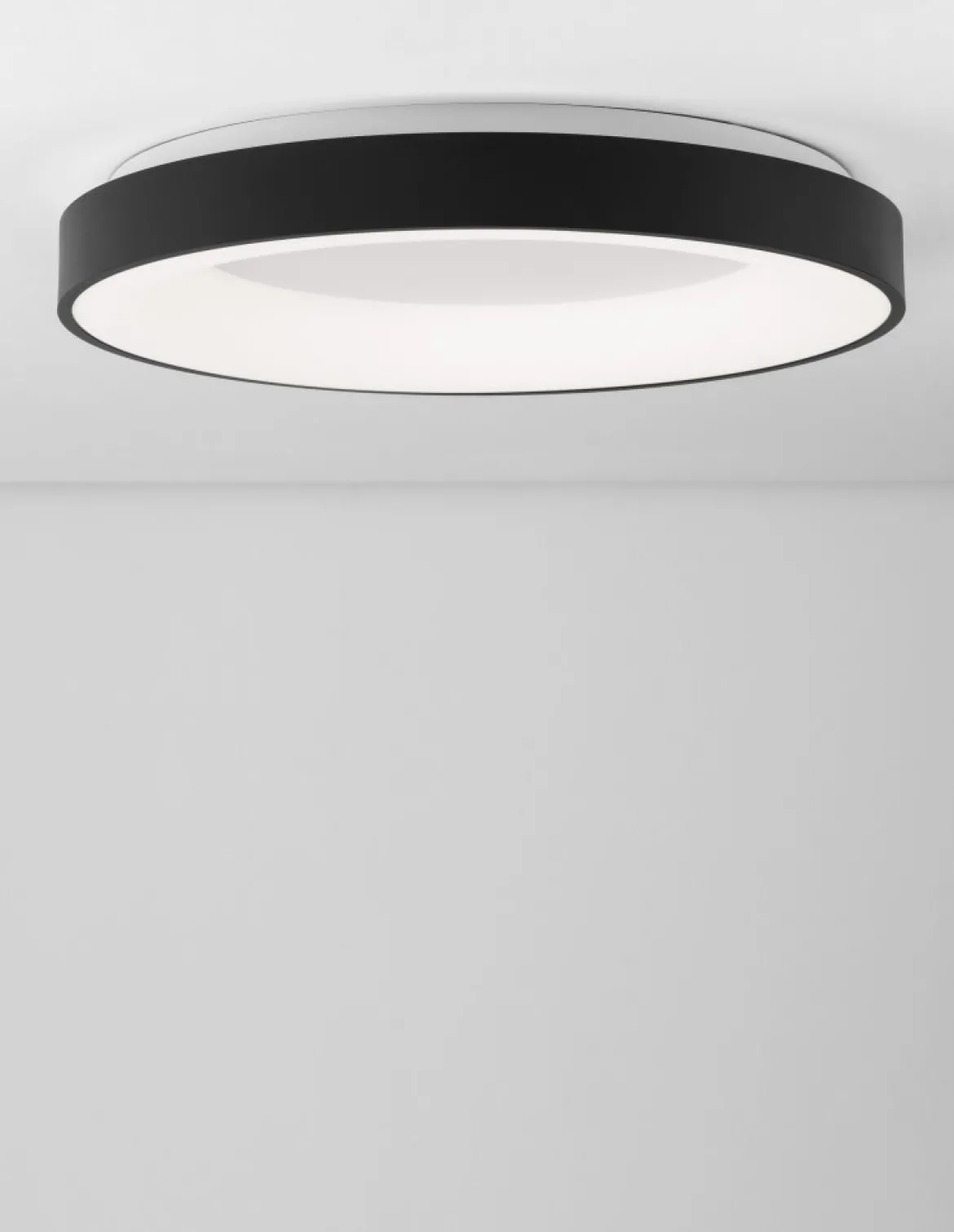 Nova Luce 9353853 RANDO THIN LED Deckenleuchte 60cm 3000K Schwarz dimmbar