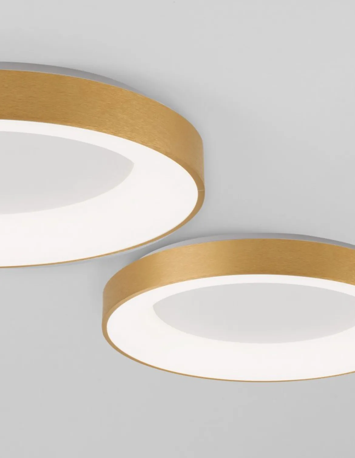 Nova Luce 9353854 RANDO THIN LED Deckenleuchte 60cm 3000K Gold gebürstet dimmbar