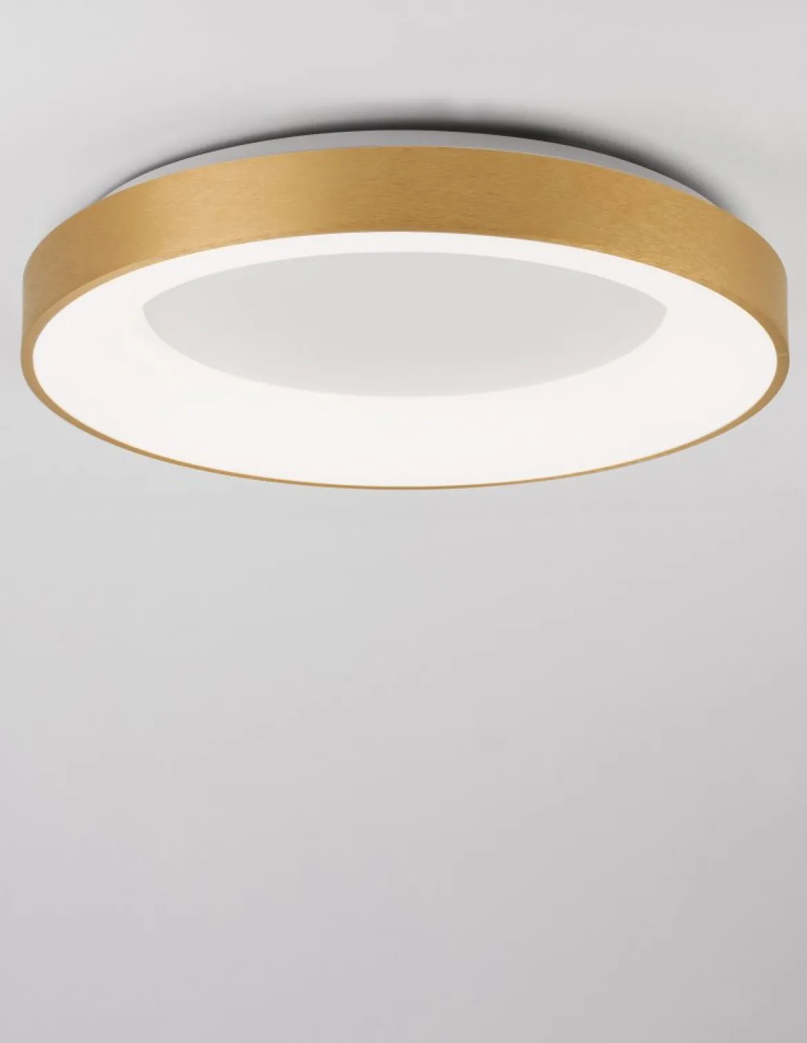 Nova Luce 9353854 RANDO THIN LED Deckenleuchte 60cm 3000K Gold gebürstet dimmbar