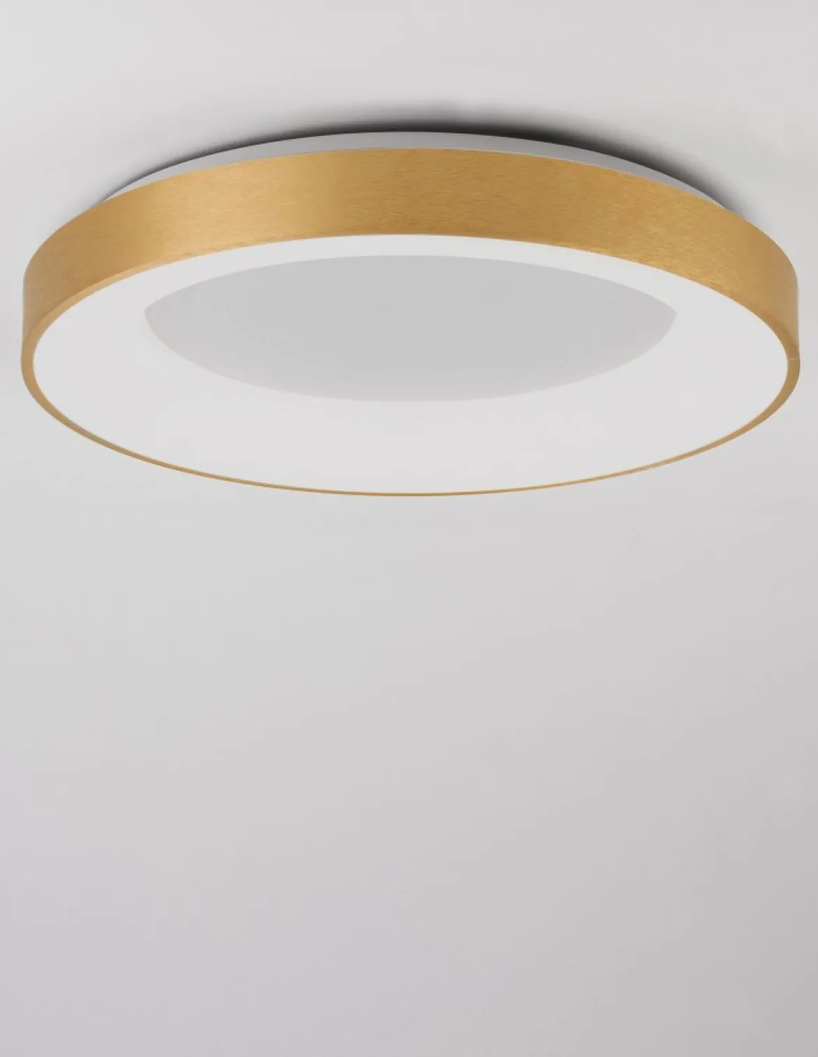 Nova Luce 9353854 RANDO THIN LED Deckenleuchte 60cm 3000K Gold gebürstet dimmbar