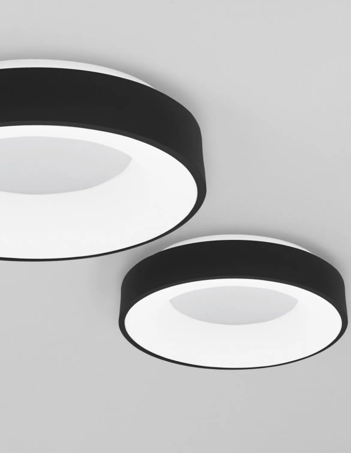 Nova Luce 9353831 RANDO THIN LED Deckenleuchte 38cm 3000K Schwarz dimmbar