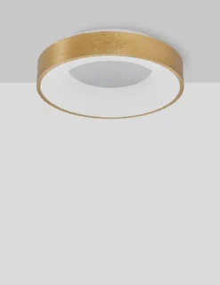 Nova Luce 9353832 RANDO THIN LED Deckenleuchte 38cm 3000K Gold gebürstet dimmbar
