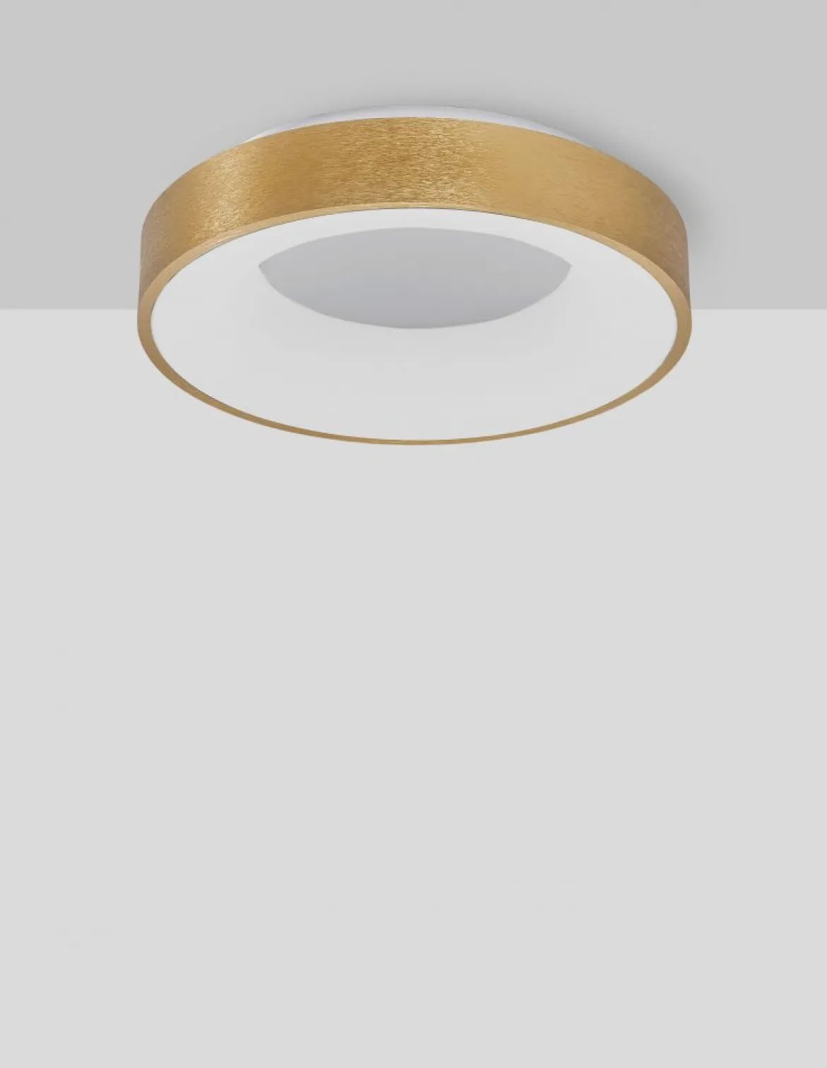 Nova Luce 9353832 RANDO THIN LED Deckenleuchte 38cm 3000K Gold gebürstet dimmbar