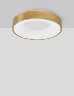 Nova Luce 9353832 RANDO THIN LED Deckenleuchte 38cm 3000K Gold gebürstet dimmbar