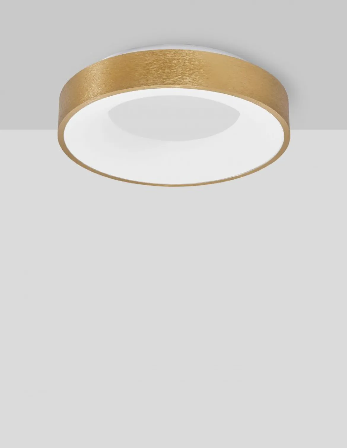 Nova Luce 9353832 RANDO THIN LED Deckenleuchte 38cm 3000K Gold gebürstet dimmbar