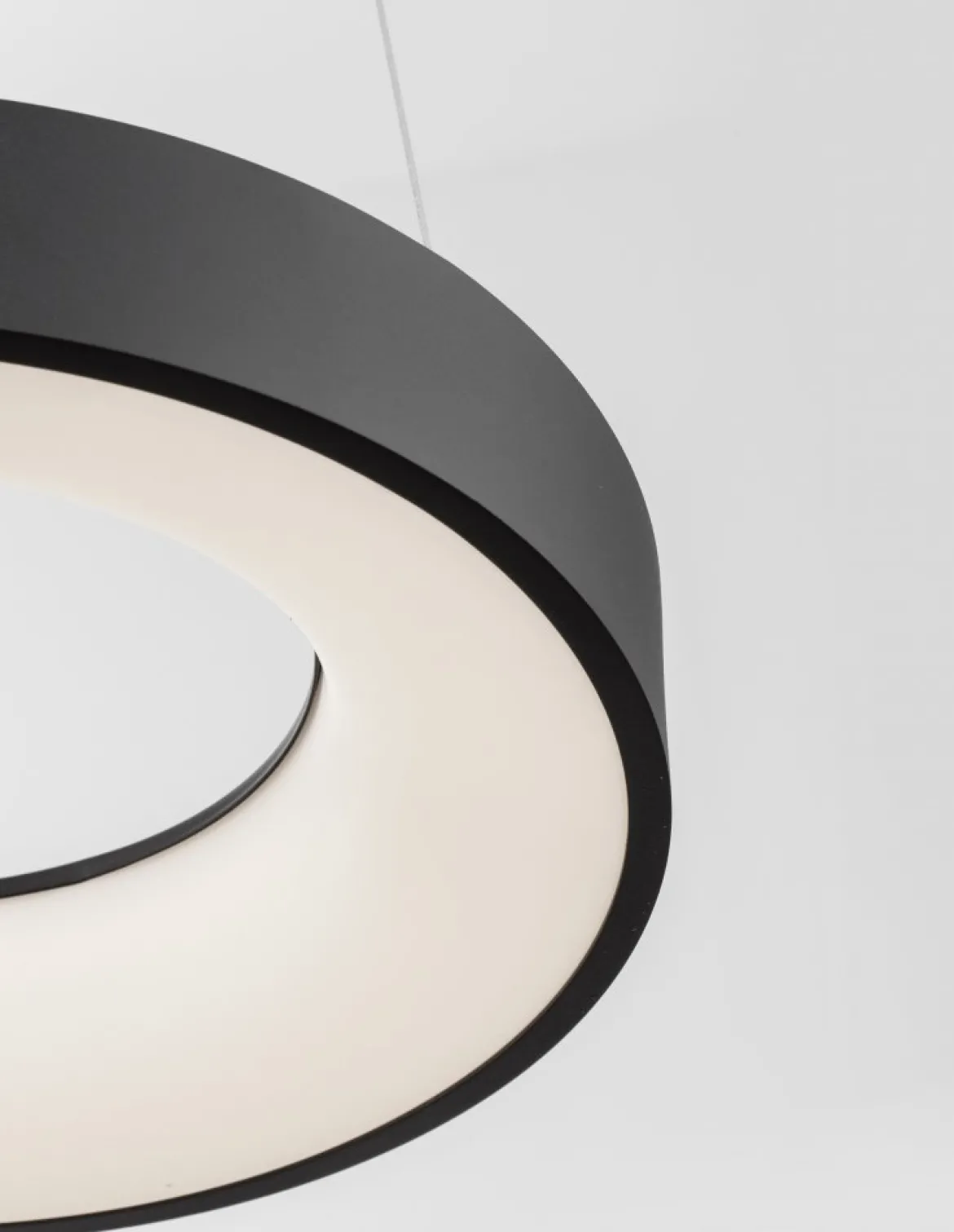 Nova Luce 9453431 RANDO THIN LED Pendelleuchte 38cm 3000K Schwarz dimmbar