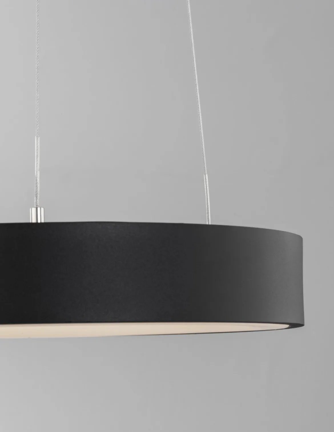Nova Luce 9453431 RANDO THIN LED Pendelleuchte 38cm 3000K Schwarz dimmbar
