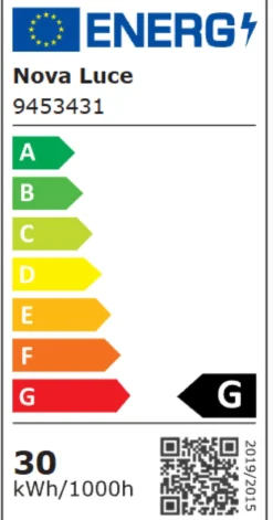 Nova Luce 9453431 RANDO THIN LED Pendelleuchte 38cm 3000K Schwarz dimmbar