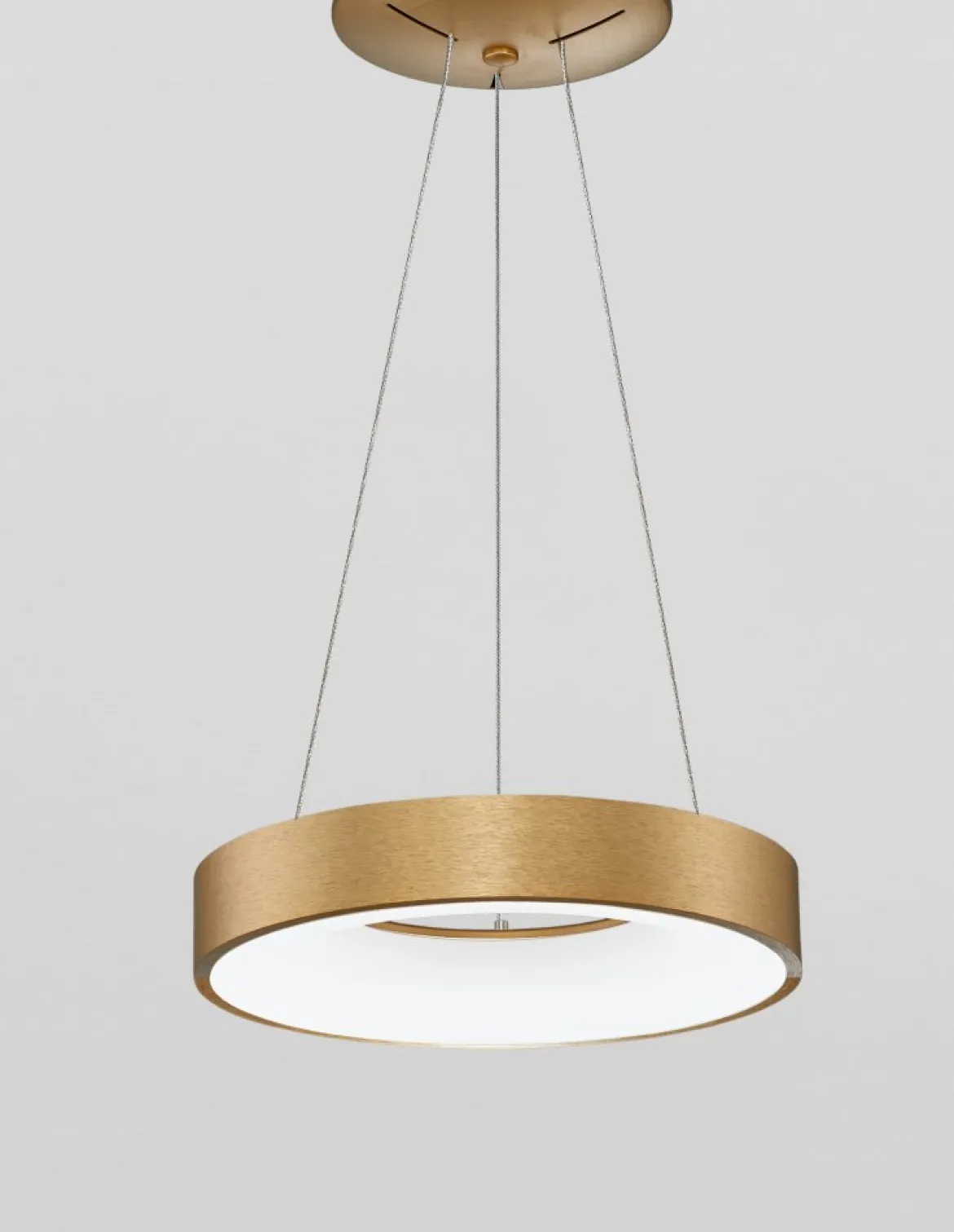 Nova Luce 9453432 RANDO THIN LED Pendelleuchte 38cm 3000K Gold gebürstet dimmbar