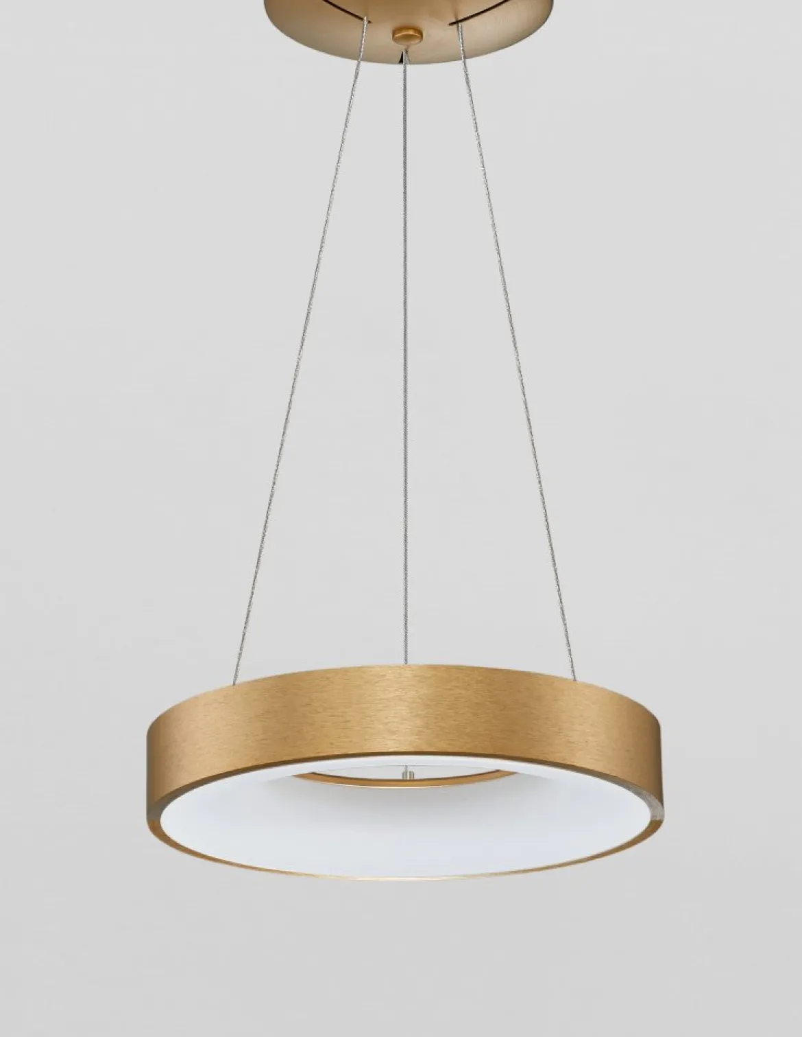 Nova Luce 9453432 RANDO THIN LED Pendelleuchte 38cm 3000K Gold gebürstet dimmbar
