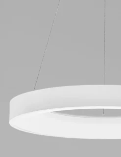 Nova Luce 9453452 RANDO THIN LED Pendelleuchte 60cm 3000K Weiss dimmbar