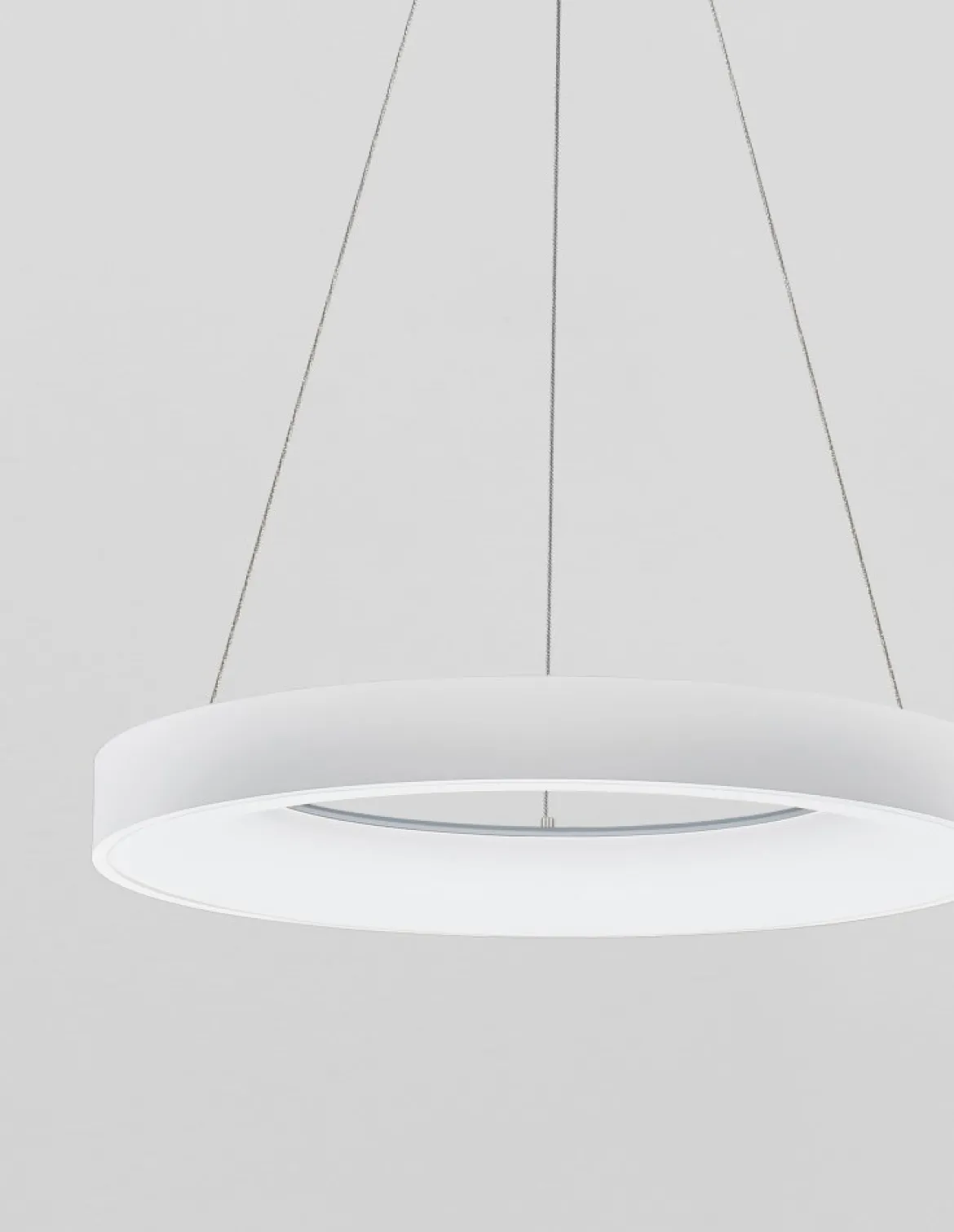 Nova Luce 9453452 RANDO THIN LED Pendelleuchte 60cm 3000K Weiss dimmbar