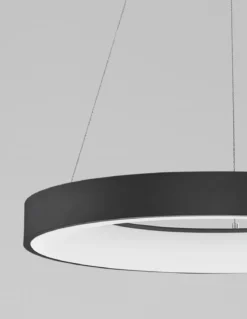 Nova Luce 9453453 RANDO THIN LED Pendelleuchte 60cm 3000K Schwarz dimmbar