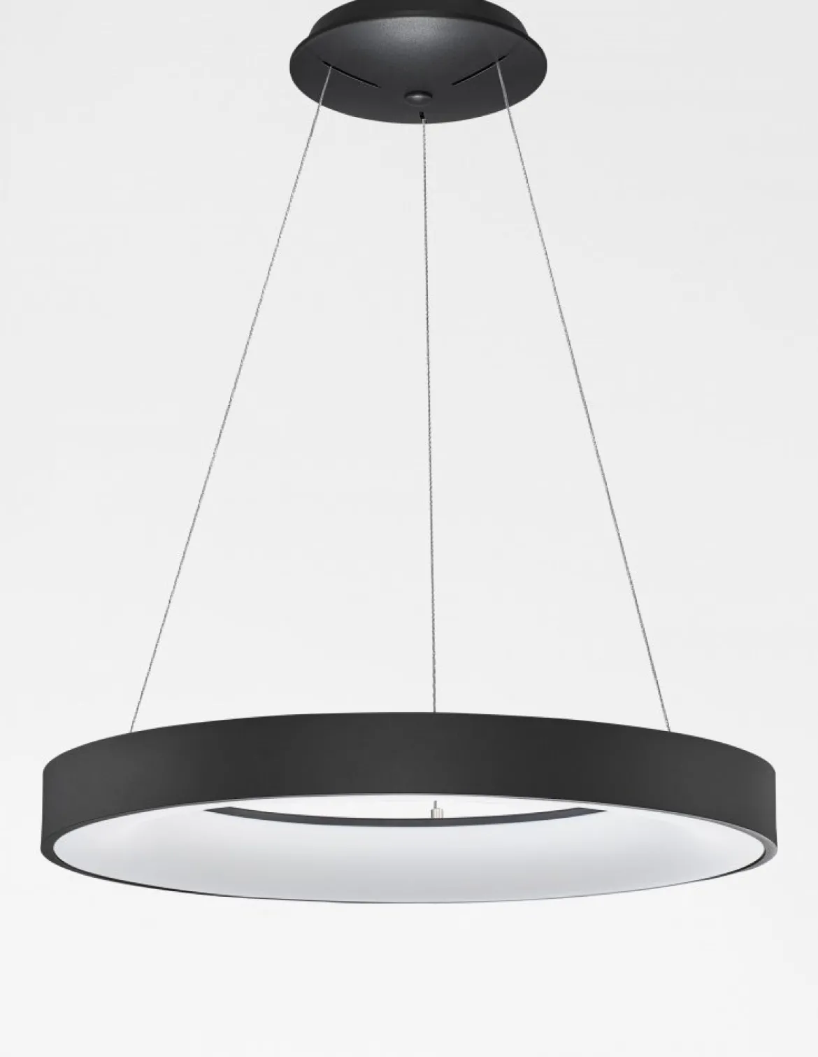 Nova Luce 9453453 RANDO THIN LED Pendelleuchte 60cm 3000K Schwarz dimmbar