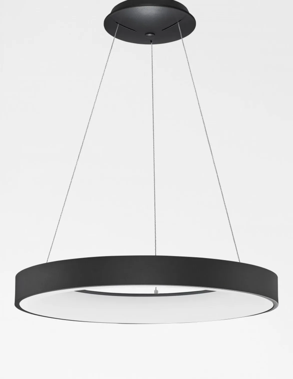 Nova Luce 9453453 RANDO THIN LED Pendelleuchte 60cm 3000K Schwarz dimmbar