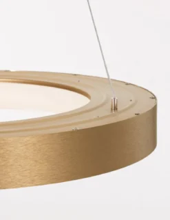 Nova Luce 9453454 RANDO THIN LED Pendelleuchte 60cm 3000K Gold gebürstet dimmbar