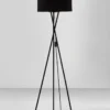 Nova Luce 9050160 RETRO Stehlampe Schwarz 145cm E27