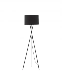 Nova Luce 9050160 RETRO Stehlampe Schwarz 145cm E27