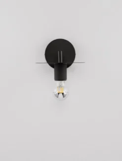 Nova Luce 9501232 ROYAL Wandleuchte mit Schirm Schwarz E27