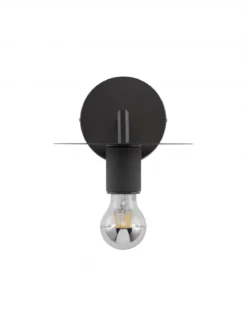 Nova Luce 9501232 ROYAL Wandleuchte mit Schirm Schwarz E27