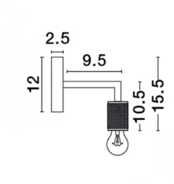 Nova Luce 9501239 ROYAL Wandleuchte ohne Schirm Gold E27