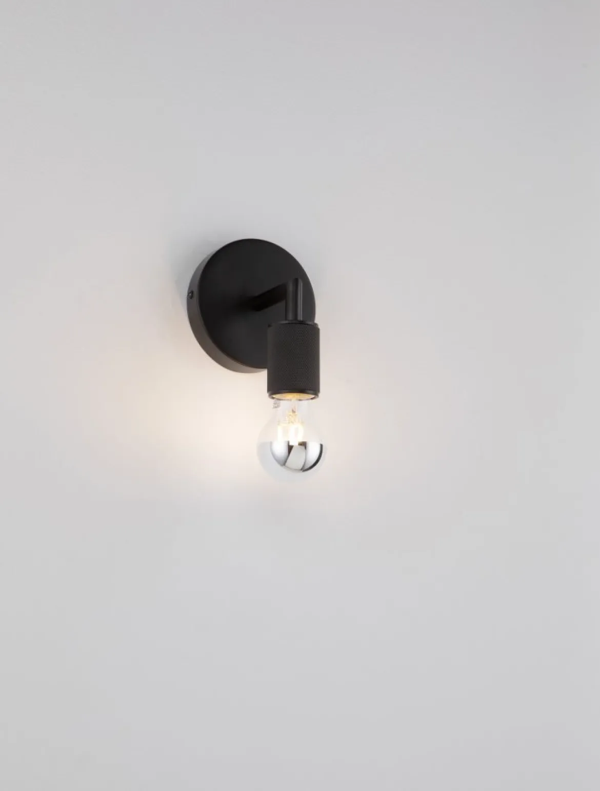 Nova Luce 9501233 ROYAL Wandleuchte ohne Schirm Schwarz E27