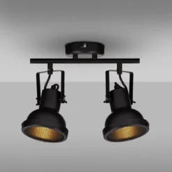Nova Luce 9624104 RUVI Deckenleuchte 2-flammig Schwarz GU10