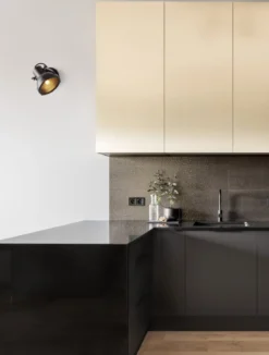 Nova Luce 9624102 RUVI Wandleuchte Schwarz E14