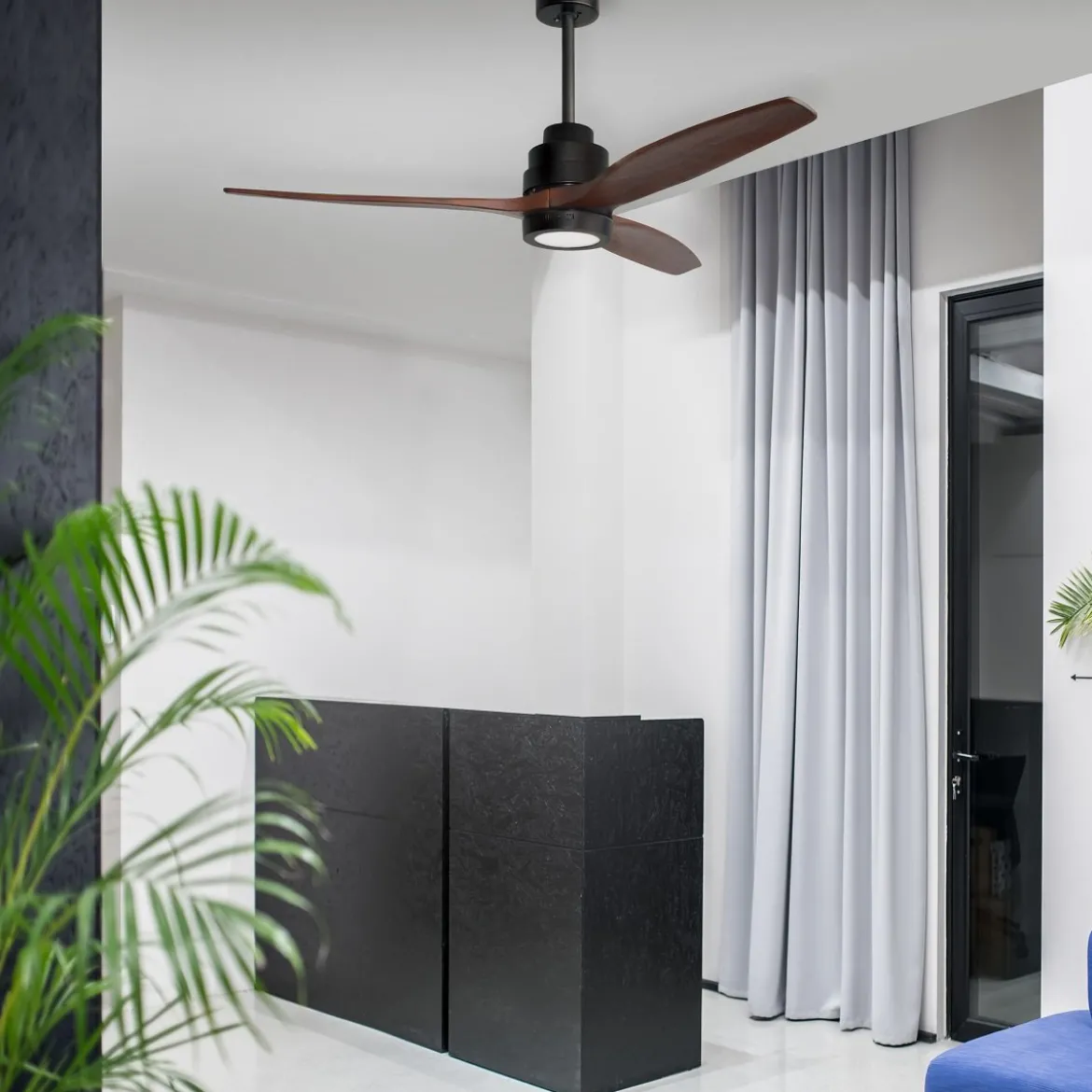 Nova Luce 5231401 SABAL LED Ventilator 3000K Schwarz Braun