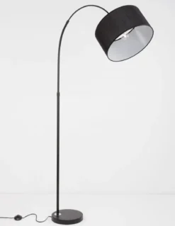 Nova Luce 9401652 SAMA Stehlampe Schwarz E27