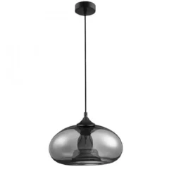 Nova Luce 9726482 SAVAZ Pendelleuchte 14cm Schwarz Chrom E27