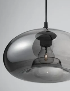Nova Luce 9726482 SAVAZ Pendelleuchte 14cm Schwarz Chrom E27