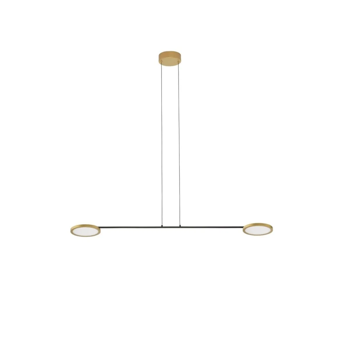 Nova Luce 9695253 SCOPE LED Pendelleuchte 2-flammig 3000K Gold Schwarz dimmbar