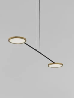 Nova Luce 9695253 SCOPE LED Pendelleuchte 2-flammig 3000K Gold Schwarz dimmbar